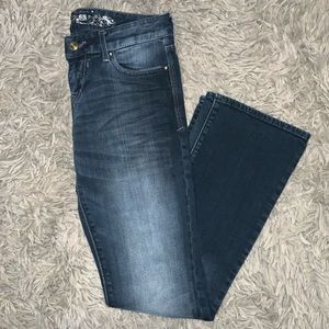 Express Dark Wash Boot Cut Jeans
